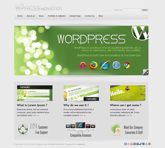 wordpress模板:企业工作室wpress主题-万荀网