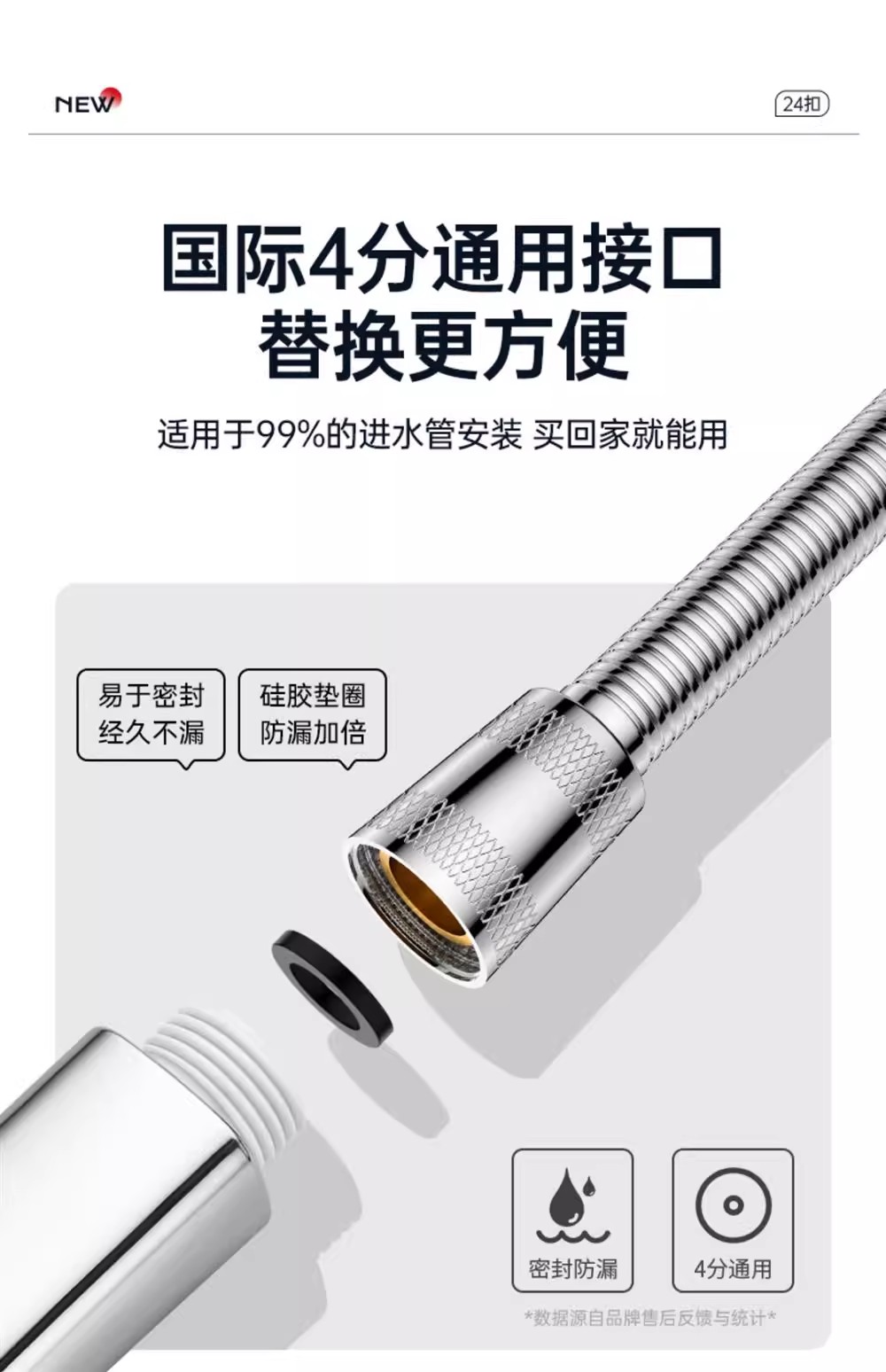 图片[23]-LEUNTA不锈钢防爆花洒软管浴室喷枪家居必备通用型